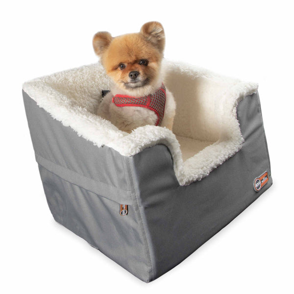 K&H Pet Products Bucket Booster Pet Seat Collapsible Rectangle Small Gray 16" x 16" x 14"-Dog-K&H Pet Products-PetPhenom