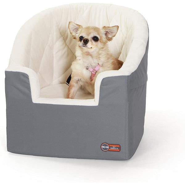 K&H Pet Products Bucket Booster Pet Seat Knock Down Unheated Gray 18" x 18" x 16"