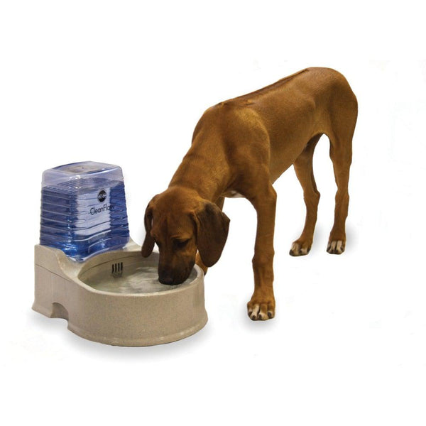 K&H Pet Products Clean Flow Pet Bowl with Reservoir Large Beige 16.5" x 13.25" x 14.5"-Dog-K&H Pet Products-PetPhenom