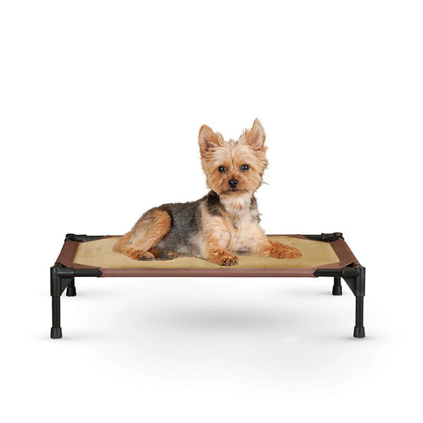 K&H Pet Products Comfy Pet Cot Tan/Mocha 17" x 22" x 7"-Dog-K&H Pet Products-PetPhenom