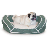 K&H Pet Products Deluxe Bolster Couch Pet Bed Small Green 21" x 30" x 7"-Dog-K&H Pet Products-PetPhenom