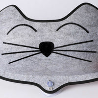 K&H Pet Products EZ Mount Kittyface Window Bed Gray 27" x 8" x 11"-Cat-K&H Pet Products-PetPhenom