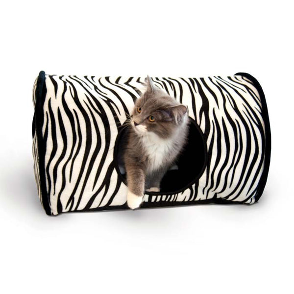 K&H Pet Products Kitty Camper Bed Zebra 13" x 18" x 10"-Cat-K&H Pet Products-PetPhenom
