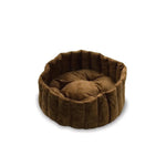 K&H Pet Products Kitty Kup Bed Small Tan / Mocha 16" x 16" x 7"-Cat-K&H Pet Products-PetPhenom