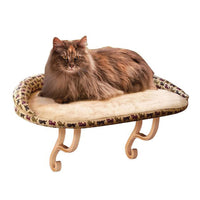 K&H Pet Products Kitty Sill Deluxe with Bolster Tan 14" x 24" x 3"-Cat-K&H Pet Products-PetPhenom