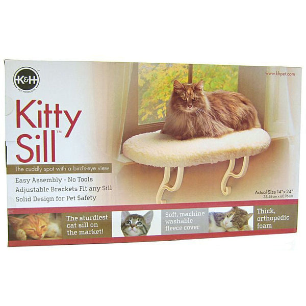 K&H Pet Products Kitty Window Sill Bed (Unheated), 24" Long x 14" Wide-Cat-K&H Pet Products-PetPhenom