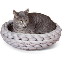 K&H Pet Products Knitted Pet Bed Gray 17" x 17" x 4"-Cat-K&H Pet Products-PetPhenom