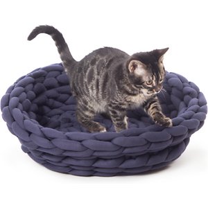 K&H Pet Products Knitted Pet Bed Navy 17" x 17" x 4"-Cat-K&H Pet Products-PetPhenom