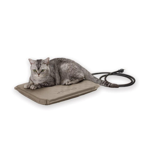 K&H Pet Products Lectro-Soft Heated Outdoor Bed Small Tan 14" x 18" x 1.5"-Dog-K&H Pet Products-PetPhenom