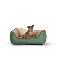 K&H Pet Products Lounge Sleeper Self-Warming Pet Bed Sage / Tan 16" x 20" x 6"-Dog-K&H Pet Products-PetPhenom