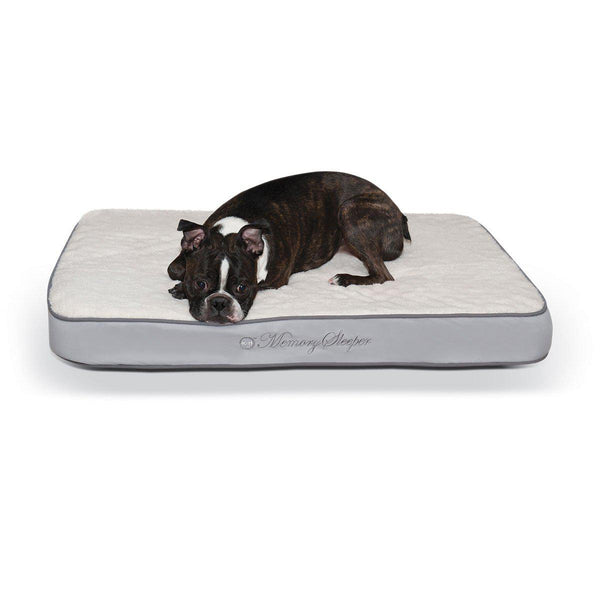 K&H Pet Products Memory Sleeper Pet Bed Gray 23" x 35" x 3.75"-Dog-K&H Pet Products-PetPhenom