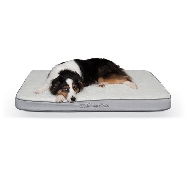 K&H Pet Products Memory Sleeper Pet Bed Gray 29" x 45" x 3.75"-Dog-K&H Pet Products-PetPhenom