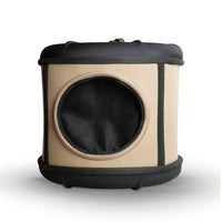 K&H Pet Products Mod Capsule Cat Bed Tan / Black 17" x 17" x 15.5"-Cat-K&H Pet Products-PetPhenom