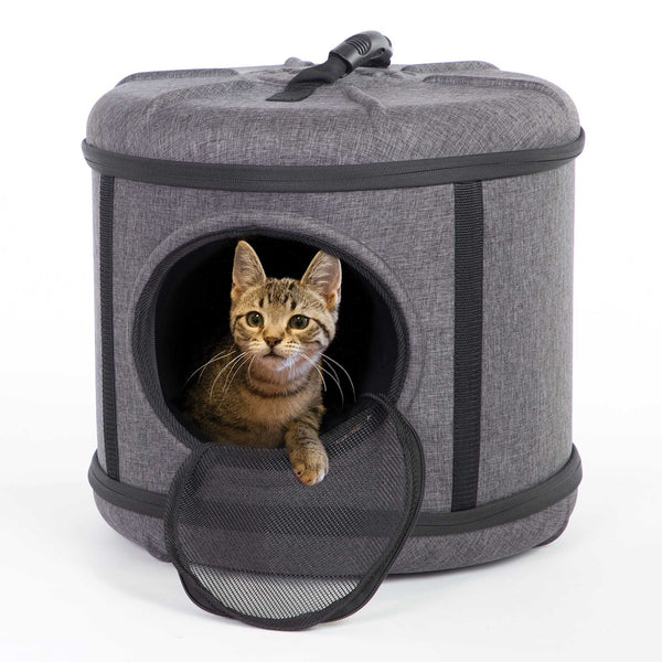 K&H Pet Products Mod Capsule Pet Carrier and Shelter Gray 17" x 17" x 15.5"-Cat-K&H Pet Products-PetPhenom