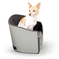 K&H Pet Products Mod Pet Safety Seat Gray 15" x 15" x 15"-Dog-K&H Pet Products-PetPhenom