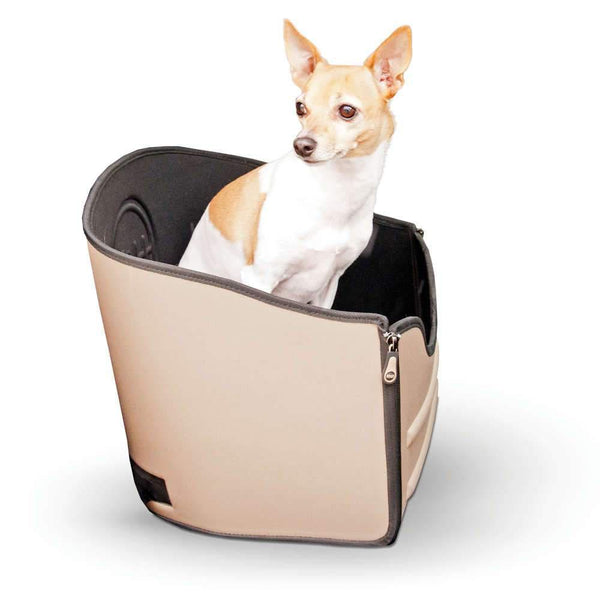 K&H Pet Products Mod Pet Safety Seat Tan 15" x 15" x 15"-Dog-K&H Pet Products-PetPhenom
