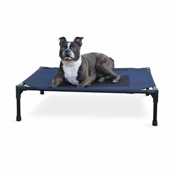 K&H Pet Products Original Pet Cot Elevated Pet Bed Medium Blue 25" x 32" x 7"-Dog-K&H Pet Products-PetPhenom