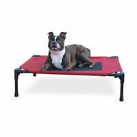 K&H Pet Products Original Pet Cot Elevated Pet Bed Medium Red 25" x 32" x 7"-Dog-K&H Pet Products-PetPhenom