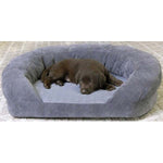 K&H Pet Products Ortho Bolster Sleeper Pet Bed Large Gray Velvet 40" x 33" x 9.5"-Dog-K&H Pet Products-PetPhenom