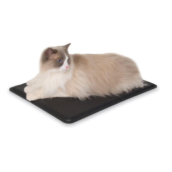 K&H Pet Products Outdoor Heated Kitty Pad Black 12.5" x 18.5" x 0.5"-Cat-K&H Pet Products-PetPhenom