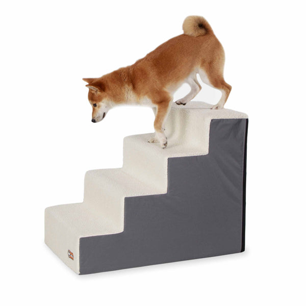 K&H Pet Products Pet Stair Steps 4 Stair Gray 28" x 16" x 22"-Dog-K&H Pet Products-PetPhenom