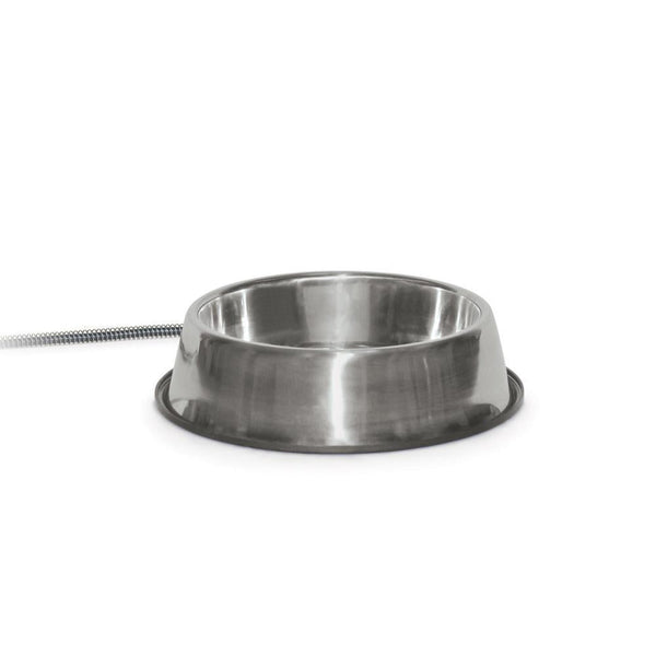 K&H Pet Products Pet Thermal Bowl Stainless Steel 13" x 13" x 3.5"-Dog-K&H Pet Products-PetPhenom