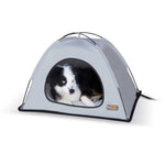 K&H Pet Products Pet Thermo Tent Medium Gray 26.5" x 30.5" x 14"-Dog-K&H Pet Products-PetPhenom