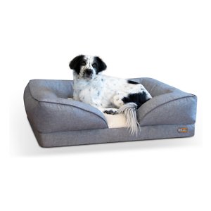 K&H Pet Products Pillow-Top Orthopedic Lounger Sofa Pet Bed Large Gray 28" x 36" x 9.5"-Dog-K&H Pet Products-PetPhenom