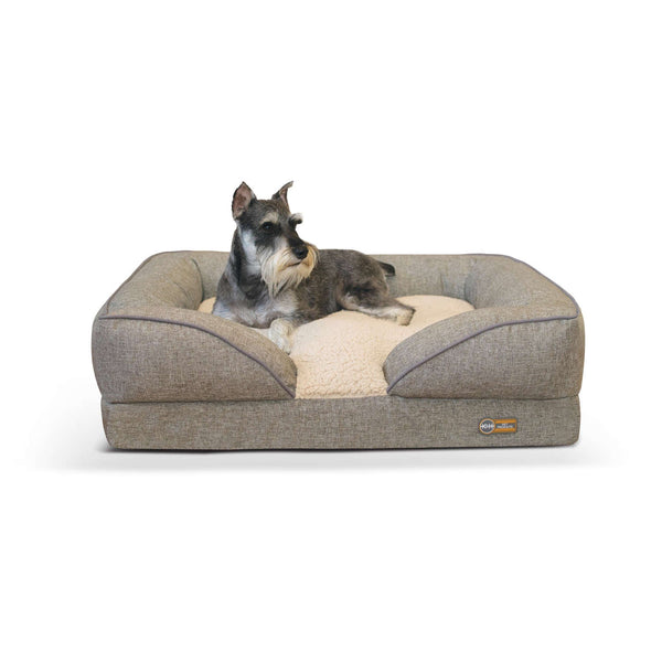 K&H Pet Products Pillow-Top Orthopedic Pet Lounger Medium Tan 24" x 30" x 8.75"-Dog-K&H Pet Products-PetPhenom