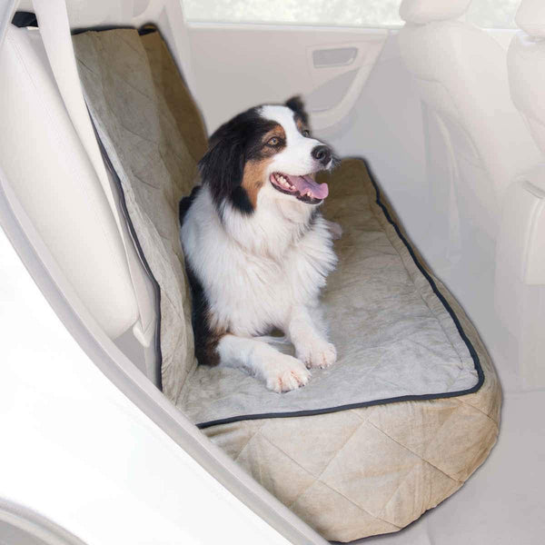 K&H Pet Products Quilted Car Seat Cover Extra Long Tan 57" x 58" x 0.25"-Dog-K&H Pet Products-PetPhenom