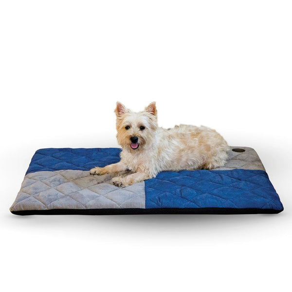 K&H Pet Products Quilted Memory Dream Pad 0.5" Large Blue / Gray 37" x 52" x 0.5"-Dog-K&H Pet Products-PetPhenom
