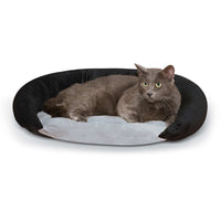 K&H Pet Products Self-Warming Bolster Bed Gray/Black 14" x 17" x 5"-Dog-K&H Pet Products-PetPhenom