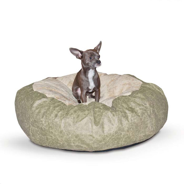 K&H Pet Products Self Warming Cuddle Ball Pet Bed Small Green 28" x 28" x 10"-Dog-K&H Pet Products-PetPhenom