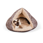 K&H Pet Products Self-Warming Kitty Hut Brown 19" x 18" x 18"-Cat-K&H Pet Products-PetPhenom