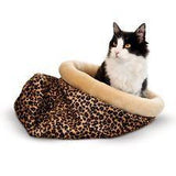 K&H Pet Products Self Warming Kitty Sack Leopard 17" x 17.5" x 4.5"-Cat-K&H Pet Products-PetPhenom
