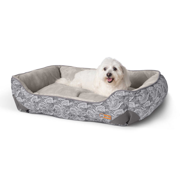 K&H Pet Products Self-Warming Lounge Sleeper Medim Gray 24" x 30" x 9"-Dog-K&H Pet Products-PetPhenom