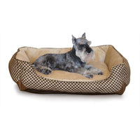K&H Pet Products Self Warming Lounge Sleeper Square Pet Bed Medium Brown 24" x 30" x 9"-Dog-K&H Pet Products-PetPhenom