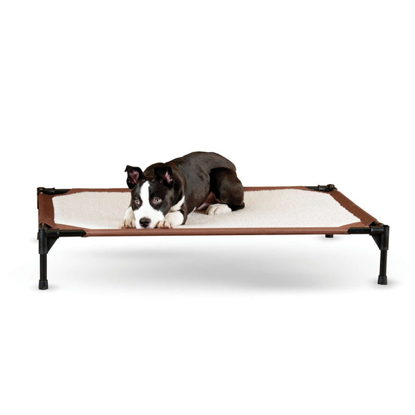 K&H Pet Products Self-Warming Pet Cot Large Brown 30" x 42" x 7"-Dog-K&H Pet Products-PetPhenom