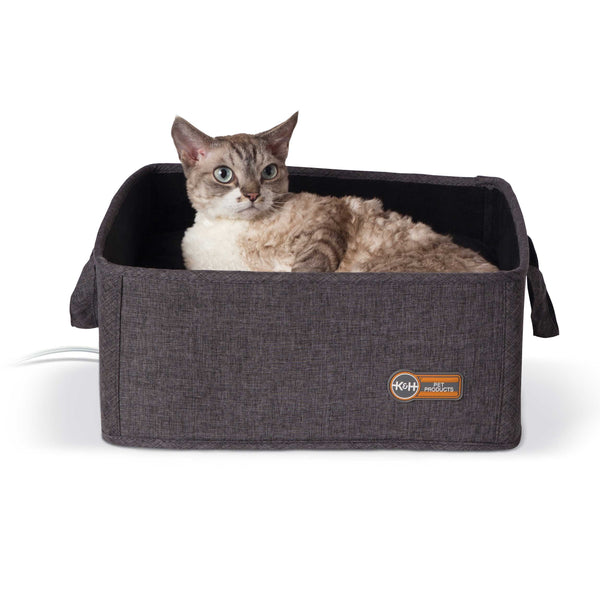 K&H Pet Products Thermo-Basket Pet Bed Gray 15" x 15" x 6"-Cat-K&H Pet Products-PetPhenom