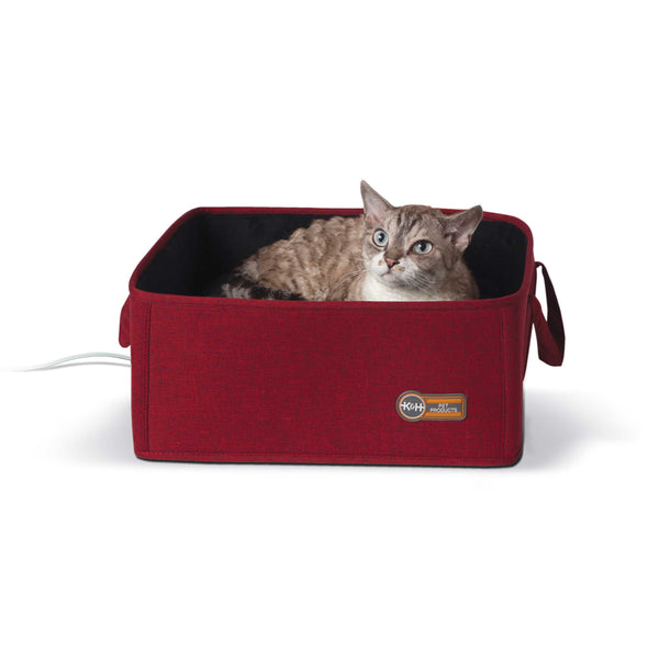 K&H Pet Products Thermo-Basket Pet Bed Red 15" x 15" x 6"-Cat-K&H Pet Products-PetPhenom