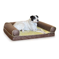 K&H Pet Products Thermo-Cozy Sofa Pet Bed Small Milk Chocolate 25" x 19" x 8"-Dog-K&H Pet Products-PetPhenom