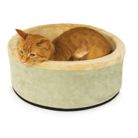 K&H Pet Products Thermo-Kitty Bed Large Sage 20" x 20" x 6"-Cat-K&H Pet Products-PetPhenom