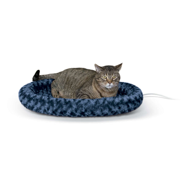 K&H Pet Products Thermo-Kitty Fashion Splash Bed Large Blue 16" x 22" x 2"-Cat-K&H Pet Products-PetPhenom