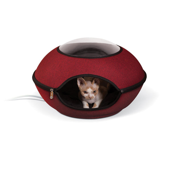 K&H Pet Products Thermo-Lookout Cat Pod Red 21" x 21" x 7.5"-Cat-K&H Pet Products-PetPhenom
