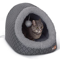 K&H Pet Products Thermo-Pet Cave Heated Gray 17" x 15" x 13"-Cat-K&H Pet Products-PetPhenom