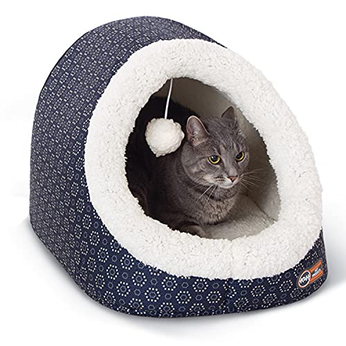 K&H Pet Products Thermo-Pet Cave Unheated Navy 17" x 15" x 13"-Cat-K&H Pet Products-PetPhenom