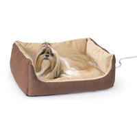 K&H Pet Products Thermo-Pet Cuddle Cushion Brown 14" x 23" x 7"-Dog-K&H Pet Products-PetPhenom
