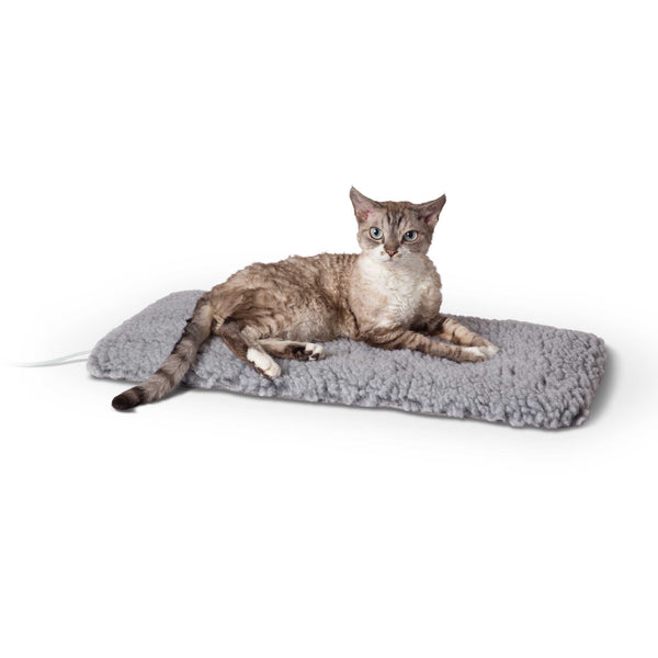 K&H Pet Products Thermo-Plush Pet Pad Small Gray 12.5" x 25" x 1"-Dog-K&H Pet Products-PetPhenom