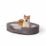 K&H Pet Products Thermo-Snuggly Sleeper Heated Pet Bed Large Gray 31" x 24" x 5"-Dog-K&H Pet Products-PetPhenom