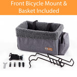 K&H Pet Products Travel Bike Basket for Pets Small Gray 9" x 12.5" x 8"-Dog-K&H Pet Products-PetPhenom